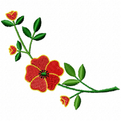 Flowers And Tree Embroidery Design 12 Flowers And Tree Embroidery Design 12